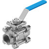 Ball valve Series: VZBE Stainless steel/PTFE Handle PN63 Internal thread (NPT) 3/4" (20)